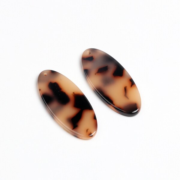 Tortoise Shell Earrings,Acetate Acrylic Earring Charms,Ovar Shaped Pendants,Acrylic Blank Tag,Pendant Findings, 16x36mm,A11-ACE252A