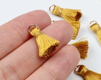 Tassels Earrings Charms,20MM Silky Tassels Pendants,Tiny Short Tassels Dangling Thread Tassel For jewelry making,Craft Decoration (TE-B-9)