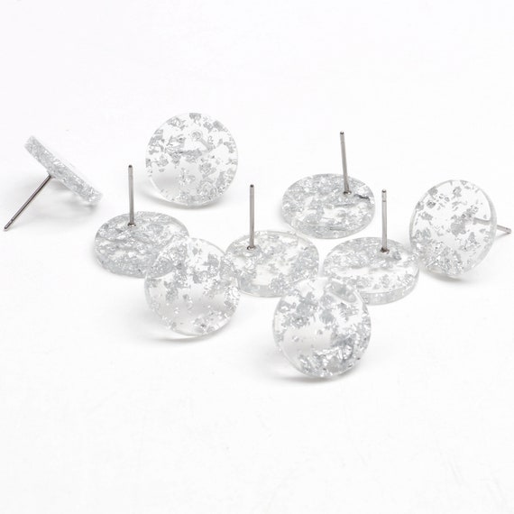 Acrylic Stud Earrings,acrylic Resin Earring Stud,coin Shaped