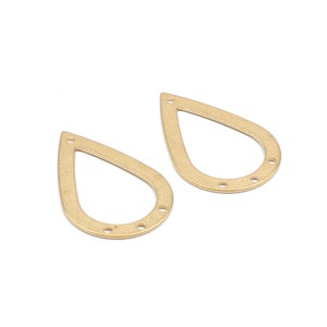 Brass Geometric Charms,  Raw Brass Earrings Findings,Raw Brass  Pendant,Drop Shaped Earrings Brass Charm,Jewelry Supplies,31x20mm-RB1478
