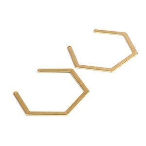 Messing Anhänger,Ohrring Zubehör,Geometrie Form Anhänger,Rohlinge mit 2 Loch Ohrringe,Sitz für DIY Halskette,Anhänger,Schmuckzubehör,42X33mm-RB1141