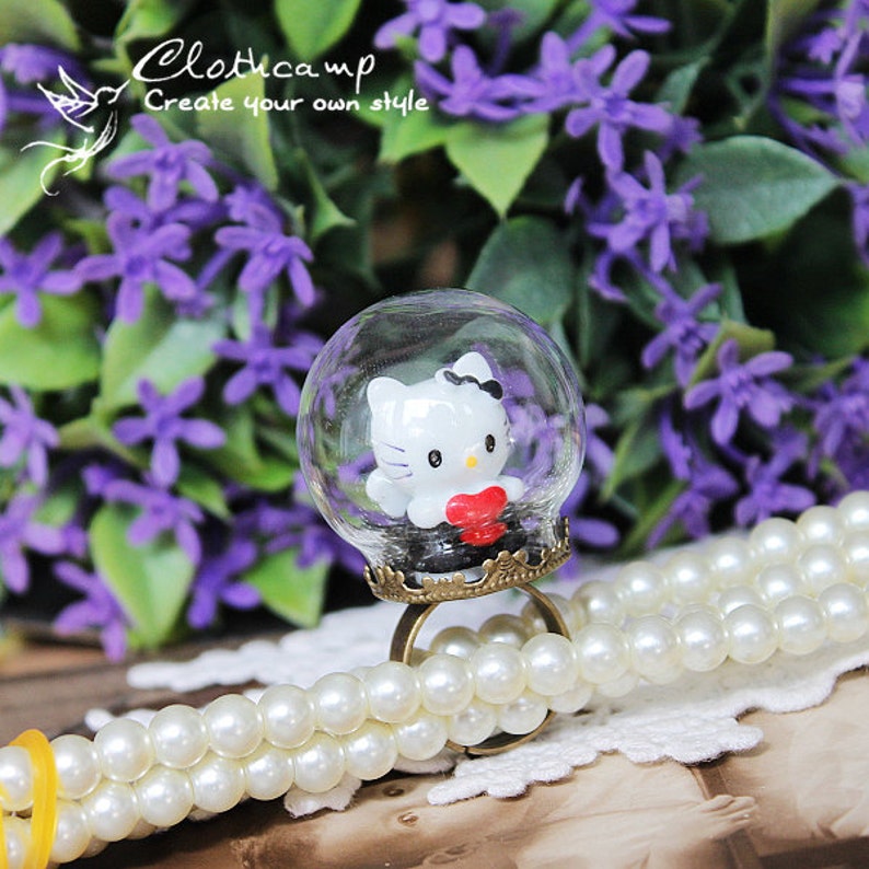 10 Sets Large Clear Glass Globe Bottle With Antique Bronzed Etsy