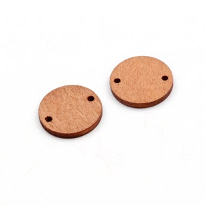 20mm Round Handmade 2 Hole Wood Cut Cabochon,WO-G-1