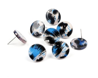 Acrylic Stud Earring,Acrylic Earrings Stud,Round Leopard Earrings,Earring Blanks,DIY Finding,Post Charms,Errings Parts,15MM A307-ACE5136EA