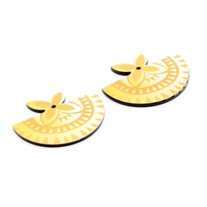 Beautiful Acrylic Charms,Geometry Shaped Flat Pendant,Colours Pattern Earring Parts,Earrings Findings,DIY Jewelry Supplies 35x42.5mm,ACL-347