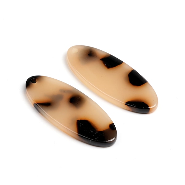 Tortoise Shell Earrings,Acetate Acrylic Earring Charms,Ovar Shaped Pendants,Acrylic Blank Tag,Pendant Findings, 12.5x31mm,A11-ACE237L