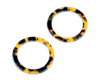 Tortoise Shell Acetate Circles ,Tortoiseshell Hoop Earrings, Acrylic Earrings,Round Shaped Pendant,Earrings Findings,DIY 45mm A06-ACE214A