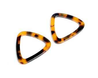 Tortoise Shell Bead,Acetate Acrylic Earring Charms,Triangle Shaped Pendant,Acrylic Blanks Cutout,Jewelry Making,Earrings Blank,A06-ACE202A