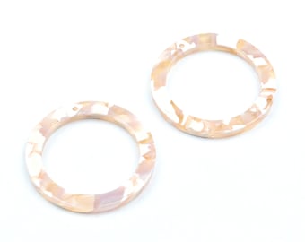 Acetate Acrylic Hoop Earring,Tortoise Shell Charms,Circle Shaped Pendant,Earring Parts,Jewelry blank Findings,DIY,One Hole,31mm A03-ACE258AC