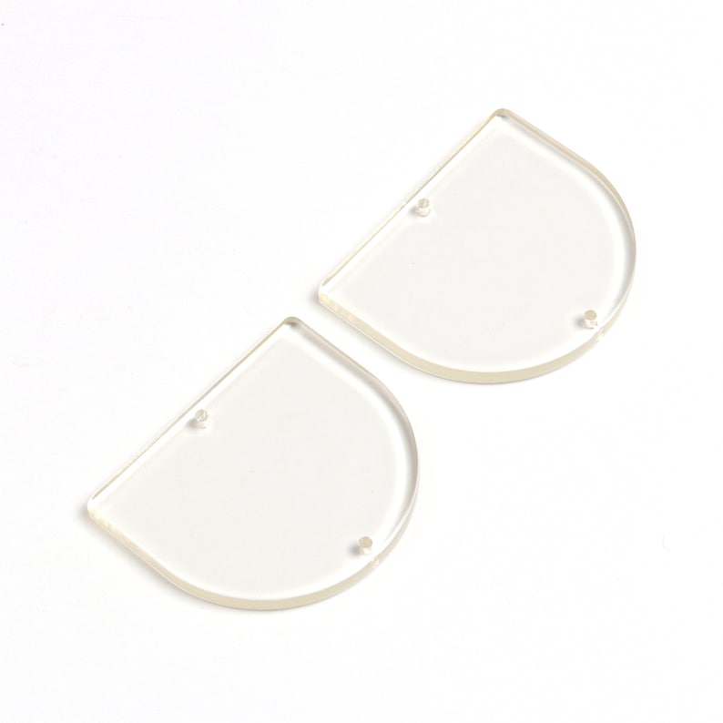Acrylic Earrings Charms,Semicircle Earring Charms,Acrylic Beads Charms,D Shaped Pendants,Acrylic Earring Parts,2 Holes 30x35mm A223-ACE242E