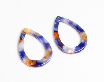 Acetate Acrylic Earring Charms,Tortoise Shell Earrings,Teardrop Shaped Pendants,Earring Findings,Earring Parts,Jewelry Making A88-ACE101I