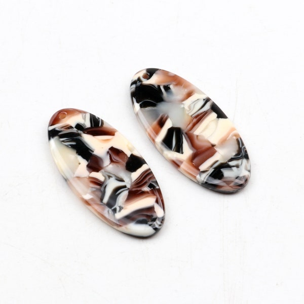 Tortoise Shell Earrings,Acetate Acrylic Earring Charms,Ovar Shaped Pendants,Acrylic Blank Tag,Pendant Findings, 16x36mm,A179-ACE309A