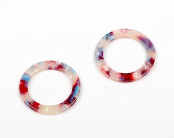 Tortoise Shell Acetate Earring Charm Tortoiseshell Hoop Earrings  Acrylic Earrings  Round Shaped Pendant  Earrings Findings