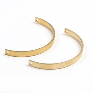 Messing C Charms,Ohrring Zubehör,Geometrie Form Anhänger,Rohlinge mit 2 Loch Ohrringe,passend für DIY Halskette,Schmuck Supplie,44X23mm-RB1326