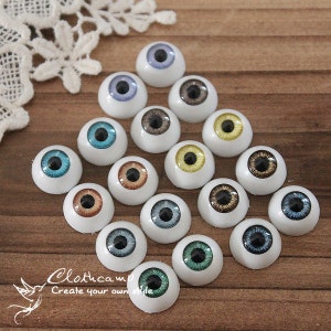 16Pcs 12mm 8colors  High quality  Resin Eye ball Cabochon -(CAB-CX-12-MIXSS)