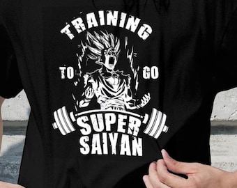 Anime Gym Shirt, Super Saiyan Training Workout Tee, Japanese Fitness
