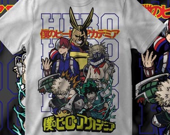 Retro Hero Team Shirt, Vintage Anime Squad Tee, Japanese Streetwear Graphic, Manga Fan Gift, Unisex Group Anime Apparel