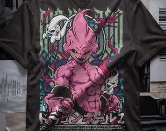 Anime Streetwear Tee, Dark Demon Graphic Shirt, Japanese Manga
