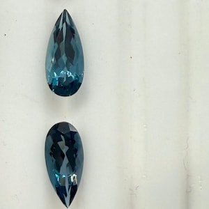 14x6mm London Blue Topaz Faceted Pear Cut Natural Gemstone for Jewelry Making