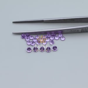 Natural Brazilian Amethyst 3mm Faceted Round Gemstones for Jewelry Making