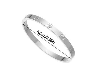 Silver Plated Stainless Steel Bracelet, Minimalist Fashion Chain, Unisex Everyday Jewelry