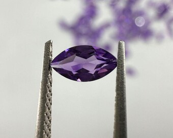 African Amethyst Gemstone | 6x3mm Faceted Marquise Cut