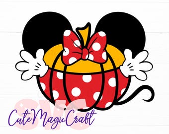 Minnie Mouse Character Pumpkin SVG for DIY projects! Mickey Mouse Ears pumpkins Svg | DIGITAL_DOWNLOAD for Crafts! | Graphic for T-Shirts!