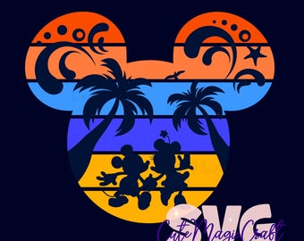Mickey Minnie Mouse Sunset SVG for DIY crafters! | Vacation Trip Decor Cut File | DIGITAL_DOWNLOAD