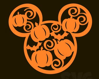 Hidden Pumpkin SVG! | Cute Halloween Décor SVG for DIY! | Mickey Mouse Head cut files! |DIGITAL_DOWNLOAD for Crafts! | Graphic for T-Shirts!
