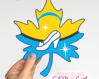 Princess Cinderella Leaf SVG for DIY crafters! | Autumn Princess Cricut File | Thanksgiving Fall Leaf on Shirt Design | DIGITAL_DOWNLOAD