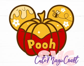 Winnie The Pooh Pumpkin SVG for DIY projects | Mickey Mouse Head pumpkins Svg | DIGITAL_DOWNLOAD for Crafts! | Graphic for T-Shirts!