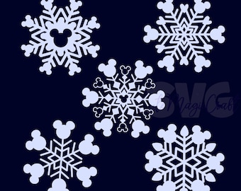 Mickey Mouse Heads Snowflakes SVG for DIY Crafts! Christmas Holiday season Decor cut files! | DIGITAL_DOWNLOAD | Graphic for T-Shirts!