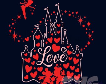 Fairy Love Castle SVG for DIY Crafts! -Sweet Hearts SVG -Valentine's Day Decor Cut Files -Vector Graphics -Commercial Use -DIGITAL_DOWNLOAD!