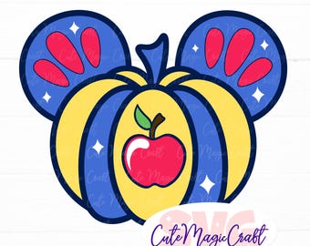 Snow White Princess Pumpkin SVG for DIY projects | Mickey Mouse Head pumpkins Svg | DIGITAL_DOWNLOAD for Crafts! | Graphic for T-Shirts!