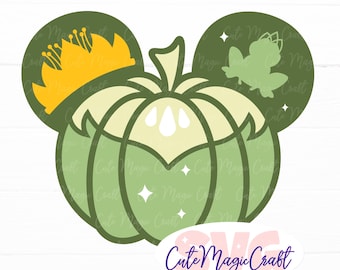 Princess Tiana Pumpkin SVG for DIY projects | Mickey Mouse Head pumpkins Svg | DIGITAL_DOWNLOAD for Crafts! | Graphic for T-Shirts!