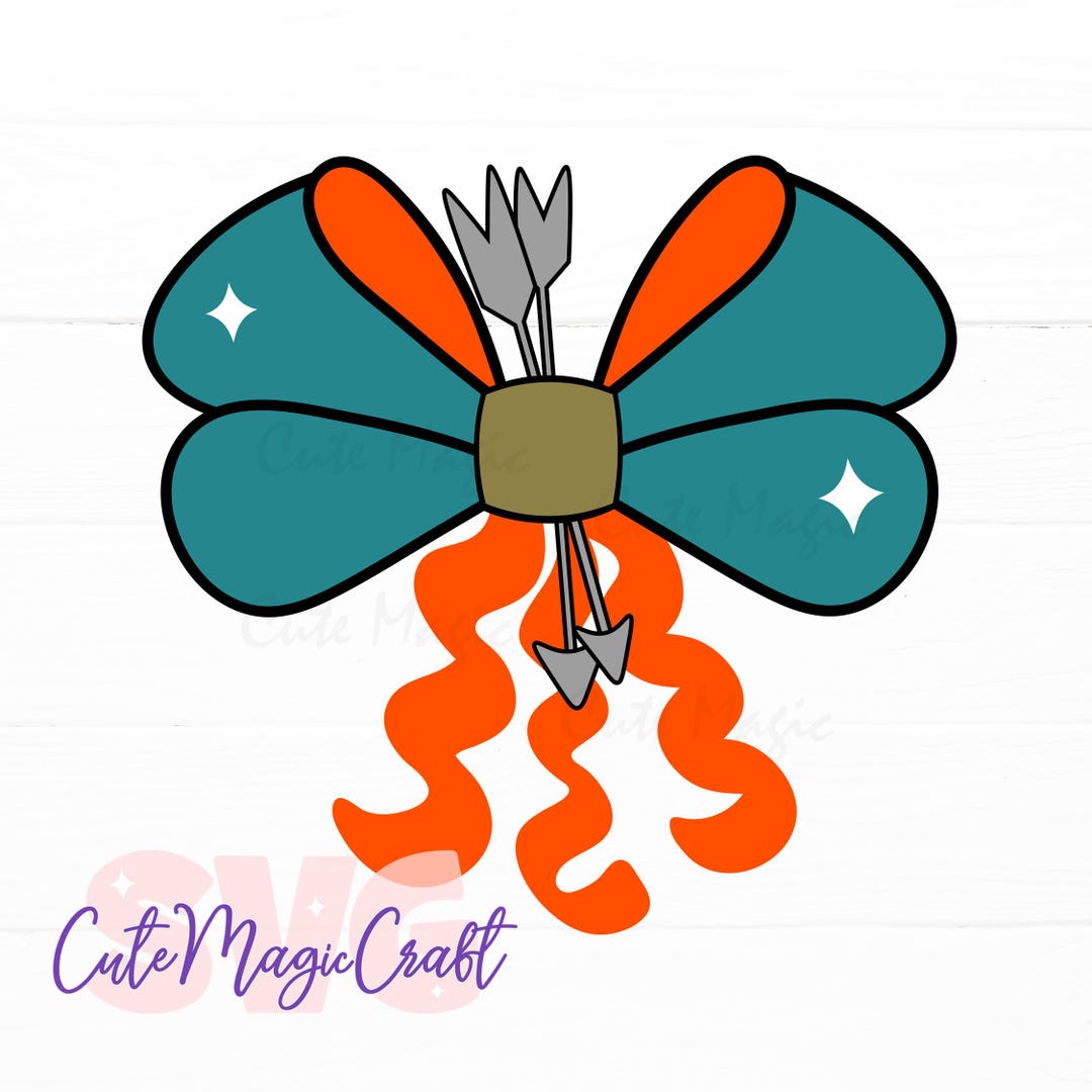 Princess Merida Coquette Bow SVG for DIY Projects! | Princess Symbols ...