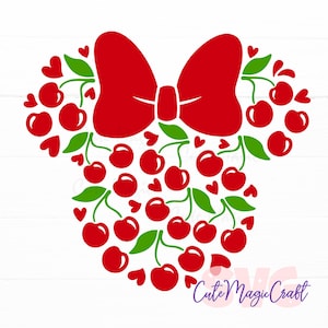 Cherries SVG for DIY projects! | Mickey Mouse Head SVG | Vacation Trip Decor Cut Files |DIGITAL_DOWNLOAD for Crafts! | Graphic for T-Shirts!