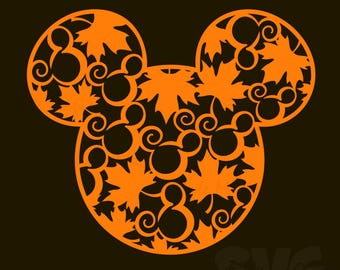 Cute Fall Décor SVG for DIY projects! | Hidden Mickey Mouse Head Swirls cut files! |DIGITAL_DOWNLOAD for Crafters! | Graphic for T-Shirts!