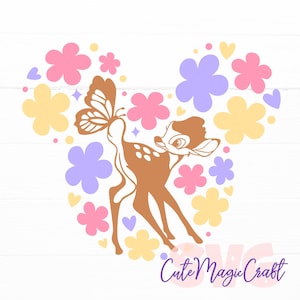 Cabeça de rato Bambi Deer SVG | Herói de desenho animado SVG para artesanato DIY! | DOWNLOAD_DIGITAL | Gráfico para camisetas!