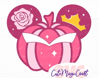 Princess Aurora Pumpkin SVG for DIY projects | Mickey Mouse Head pumpkins Svg | DIGITAL_DOWNLOAD for Crafts! | Graphic for T-Shirts!