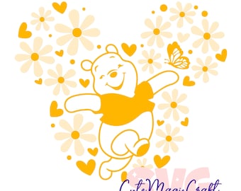 Winnie The Pooh for DIY Crafts! Mickey Mouse Head Party Decor SVG | Vacation trip Cut Files | DIGITAL_DOWNLOAD