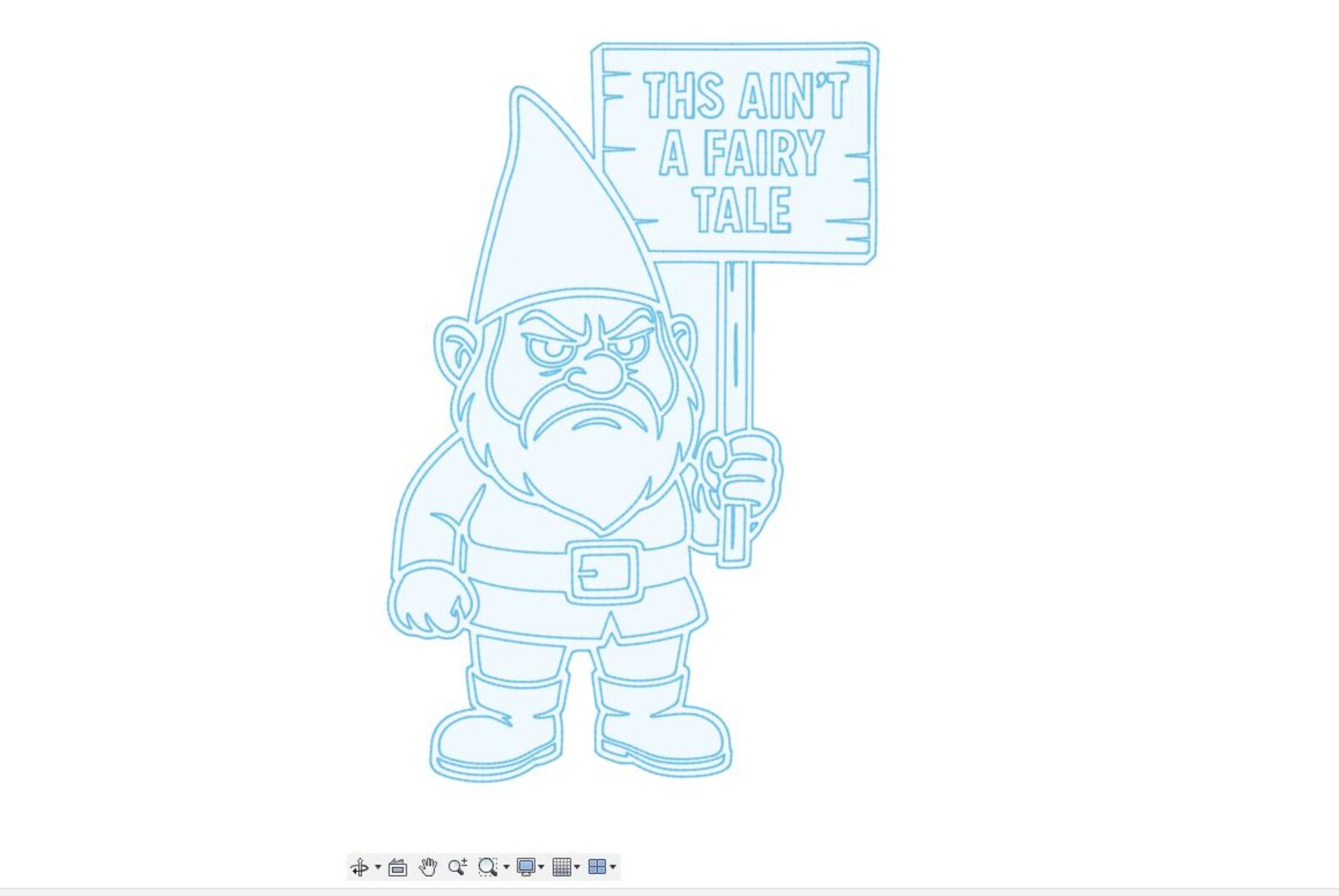 Grumpy Garden Gnome Holding Protest Sign – “this Ain’t a Fairy Tale” - Etsy