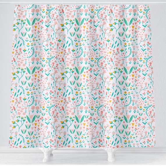 Pink Fl Girl Shower Curtain Bathroom Singapore Pink Fl Girl Shower Curtain, Toddler Girl Shower Curtain