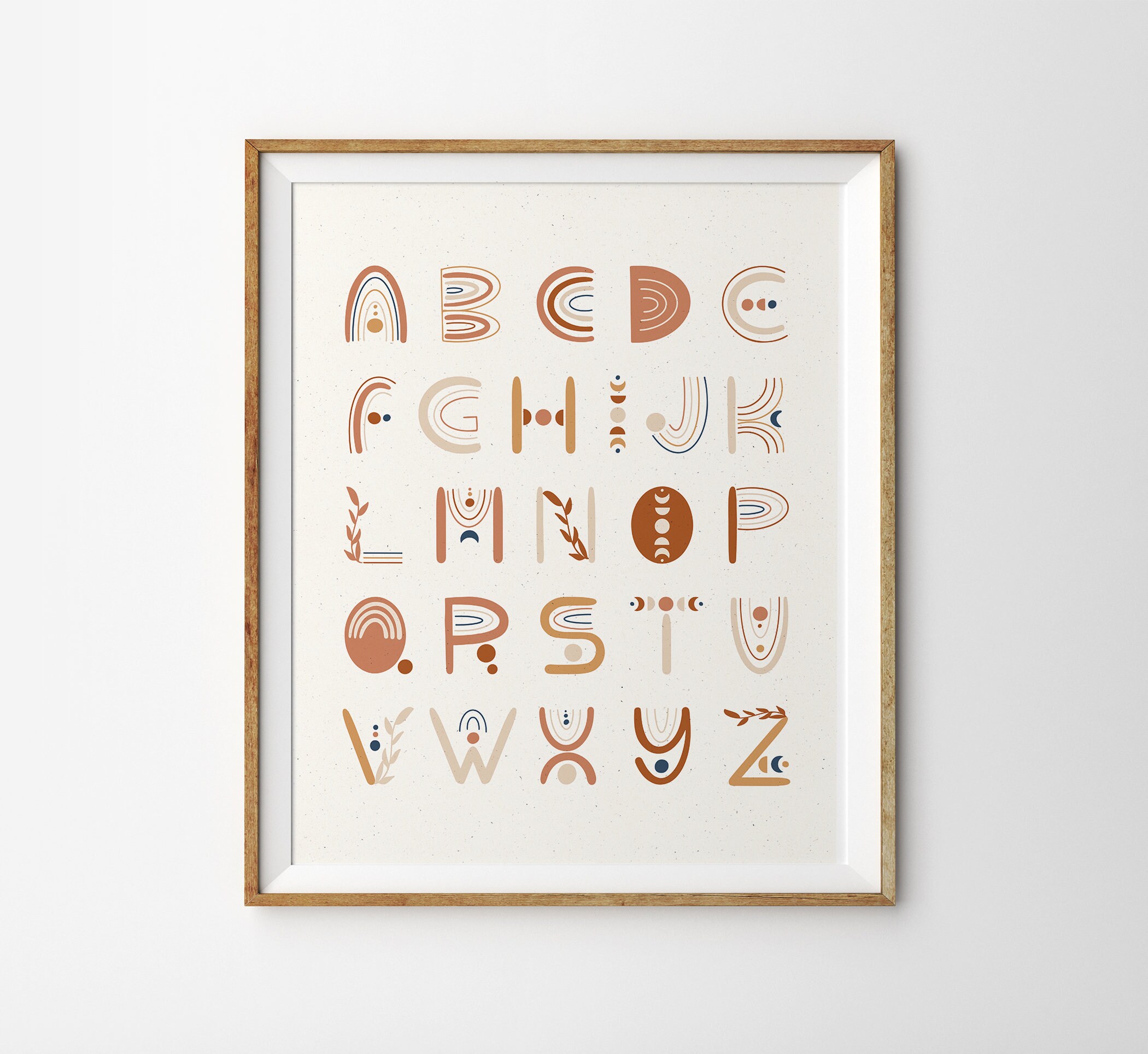 Prints Art & Collectibles Digital Prints Floral ABC Chart Alphabet Art ...