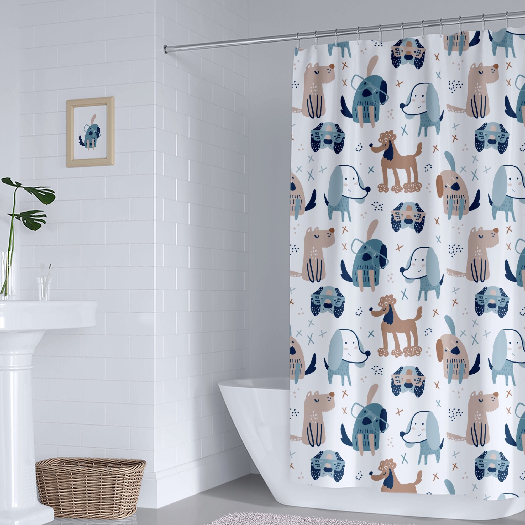 Hunde Kinder Duschvorhang Welpe Pudel Kinder Duschvorhang | Etsy