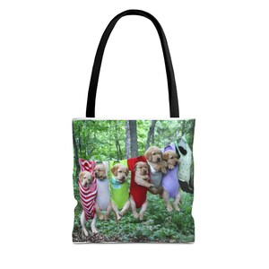 Entzückende Welpen Einkaufstasche, Hundeliebhaber Tasche, Haustier Geschenk, umweltfreundliche Einkaufstasche, niedliches Tier Zubehör