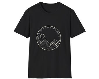 Nature-Inspired Unisex Softstyle T-Shirt | Adventure Awaits, Hiking Tee, Outdoor Exploration Shirt, Gift for Nature Lovers