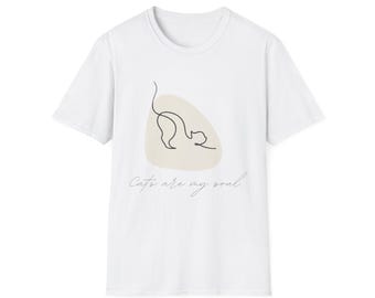 Cat Lover&#39;s Unisex Softstyle T-Shirt, Casual Tee, Pet Lover Gift, Animal Lover Apparel, Everyday Wear, Unique Graphic Tee
