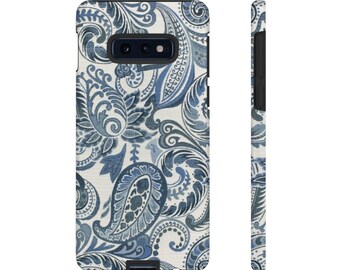 Blue Paisley Phone Case | Floral Swirl Protective Cover