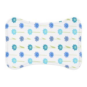 Floral Pet Feeding Mats for a Chic Home, Cute Dog Bowl Mat, Pet Food Mat, Functional and Stylish Feeding Floor Mat